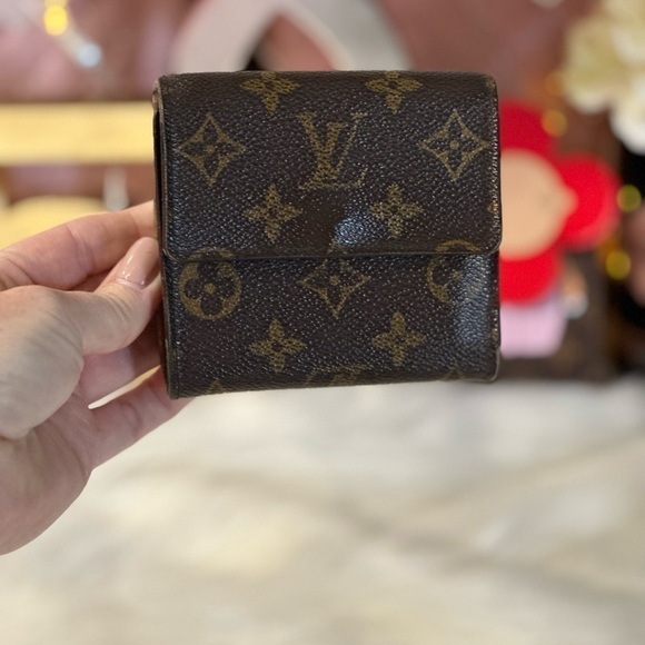 AUTHENTIC LOUIS VUITTON MONOGRAM PORTEFEIULLE ELISE TRIFOLD SNAP WALLET - Picture 2 of 12